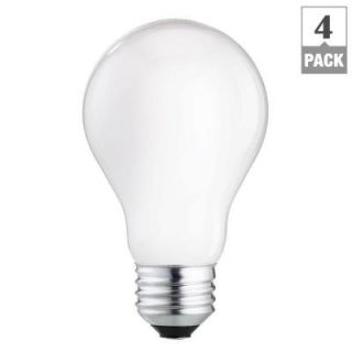 Philips 100 Watt Equivalent Halogen A19 Long Life Light Bulb (4 Pack) 457366