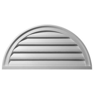 Ekena Millwork 2 in. x 40 in. x 20 in. Functional Half Round Gable Louver Vent GVHR40F