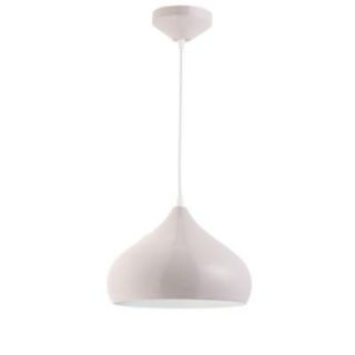 Globe Electric 1 Light Pastel Purple Hanging Pendant with White Cord 64981