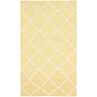 Safavieh Dhurries Light Green/Ivory 3 ft. x 5 ft. Area Rug DHU554A 3