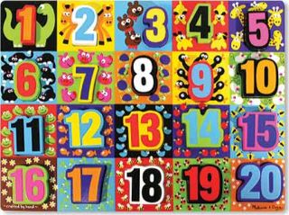 Childrens Melissa & Doug Jumbo Numbers Chunky Puzzle