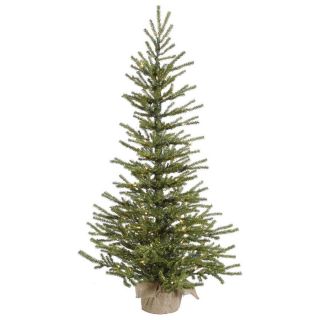 Vickerman 3.5 ft Pre Lit Slim Artificial Christmas Tree with White Clear Incandescent Lights