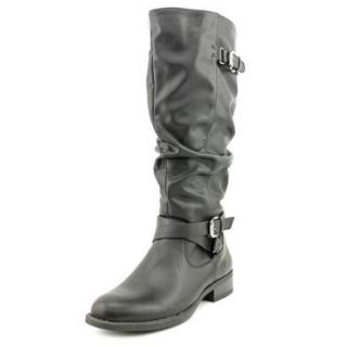 White Mountain Latara Womens Size 10 Black Faux Leather Fashion Knee High Boots
