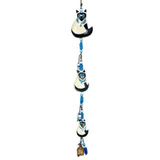 Blue Eyed Cats Wind Chime (India)   14919252   Shopping