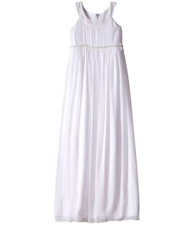 Us Angels Crinkle Chiffon Dress (Big Kids) White