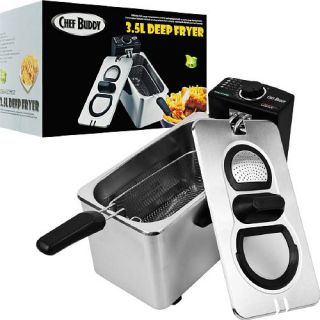 Chef Buddy Electric Deep Fryer Stainless Steel 3.5 Liter