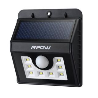 Mpow Super Bright 8 LED Solar Powered Wireless Security Light Weatherproof Outdoor Motion Sensor Lighting with 3 Intelligent Modes for outdoors