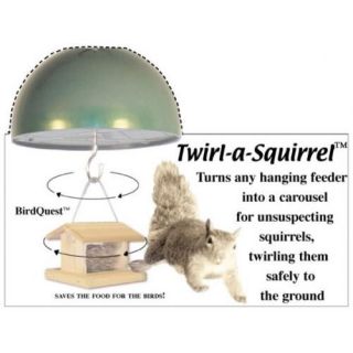 Bird Brain BQUSEBQTAS1 Bird Quest Twirl A Squirrel Electronic Bird Feeder Baffle