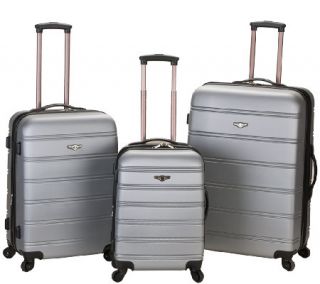 Rockland Luggage Melbourne 3 Piece ABS LuggageSet —
