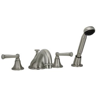 Wynd Widespread Brushed Nickel Roman Tub Faucet with Handshower
