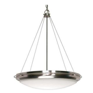 Glomar 3 Light Brushed Nickel Pendant with Satin Frosted Glass Shades HD 610