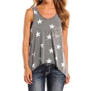 Rock & Roll Cowgirl Stars Tank Top (For Women) 124GV 36