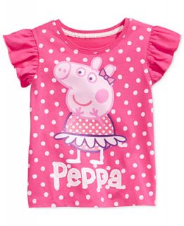 Happy Threads Little Girls Peppa Pig Polka Dot Graphic Tee   Kids