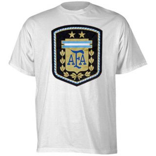 adidas Argentina White Futbol Crest T Shirt