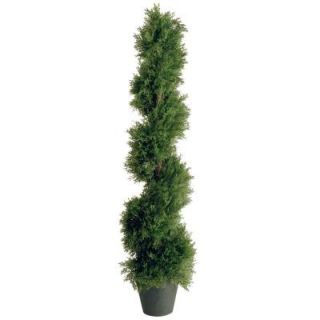 National Tree Company 4 ft. Upright Juniper Slim Spiral Tree with Artificial Natural Trunk in Green Round Growers Pot LCYSP4 702 48