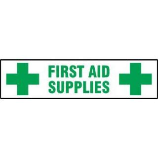 "First Aid Supplies" Self adhesive Cabinet Label