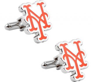 Mens Cufflinks Inc Silver New York Mets Cufflinks   Orange