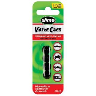 Slime Standard Black Valve Caps 22049