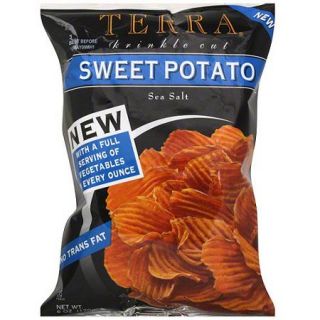 Terra Krinkle Cut Sweet Potato Sea Salt Potato Chips, 6 oz (Pack of 12)