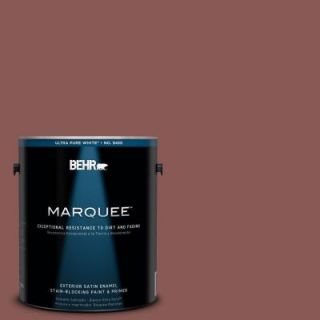 BEHR MARQUEE 1 gal. #PPU1 9 Red Willow Satin Enamel Exterior Paint 945301