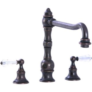 Cifial 265.650.D15 Highlands Double Crystal Lever Handle Roman Tub Trim in Distressed Bronze