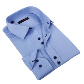 Ungaro Mens Light Blue Cotton Dress Shirt   17125457  