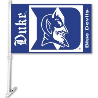 BSI Products NCAA 11 in. x 18 in. Duke 2 Sided Car Flag with 1 1/2 ft. Plastic Flagpole (Set of 2) DISCONTINUED 97039