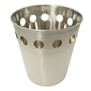 LCM Home Fashions, Inc. Round Cut Stainless Steel Wastebasket
