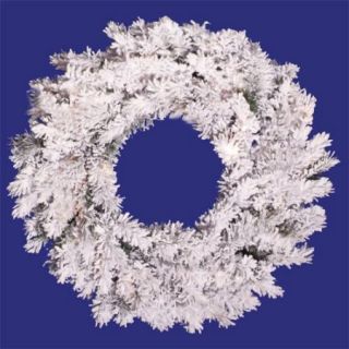 30" Heavily Flocked Alaskan Pine Artificial Christmas Wreath   Unlit