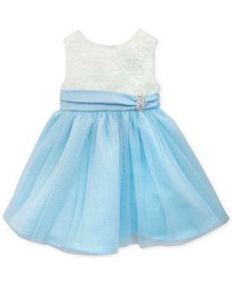 Rare Editions Baby Girls White & Blue Party Dress   Kids & Baby