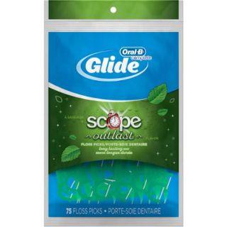 Oral B Glide Complete with Scope Outlast Mint Flavor Floss Picks, 75 count