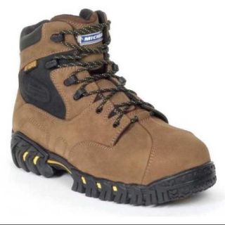 Michelin Size 12 Steel Toe Work Boots, Men's, Brown, M, XPX763