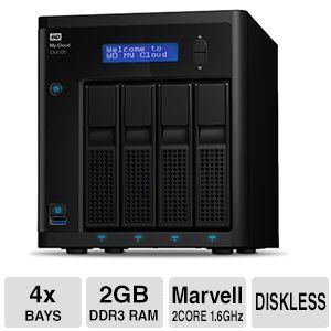 WD My Cloud EX4100 4 Bay Diskless NAS   Expert Series   Powerful, ready to go NAS for your high performance life (WDBWZE0000NBK NESN)