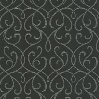 56 sq. ft. Alouette Charcoal Mod Swirl Wallpaper DL30448