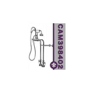 Cambridge Plumbing Cam398684 BN Brushed Nickel Clawfoot Tub Freestanding Gooseneck Faucet & Hand Held Shower Combo