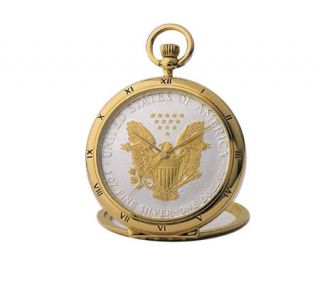 Coinwatch Silver Dollar Eagle Pocket Watch —