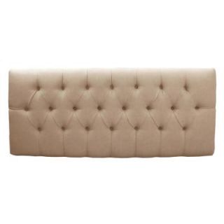 Home Decorators Collection Tivoli Oatmeal Microsuede Button Tufted Queen Headboard 542POAT