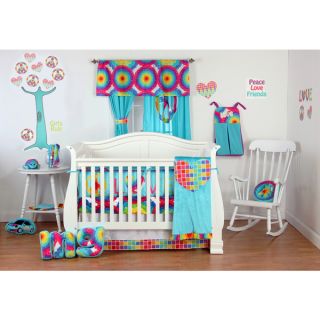 Girls Terrific Tie Dye 4 piece Crib Bedding Set   16734950