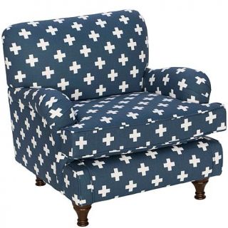 Skyline Furniture 100% Cotton Cross Design Child's Roll Arm Chair   8180821