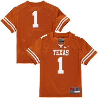 #1 Texas Longhorns Nike Toddler Replica Football Jersey   Texas Orange