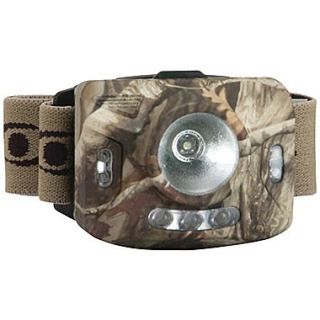 Cyclops Ranger CREE XPE 126 Lumens 4 Stage LED Headlamp With 3 Green LED, Camo, 6.8 x 5 x 2.6
