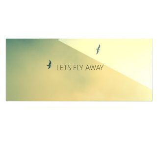 Lets Fly Away by Richard Casillas Textual Art Plaque