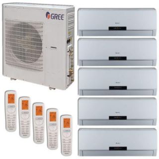 GREE Multi 21 Zone 42,000 BTU 3.5 Ton Ductless Mini Split Air Conditioner with Heat, Inverter, Remote   208 230 Volt/60Hz MULTI42HP500