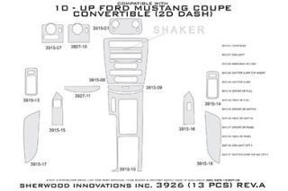 2010 2013 Ford Mustang Wood Dash Kits   Sherwood Innovations 3926 R   Sherwood Innovations Dash Kits