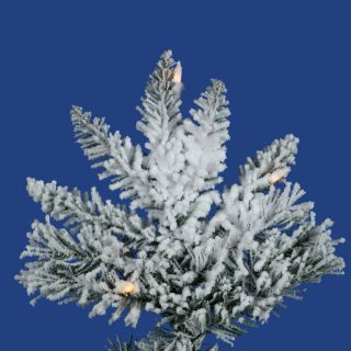 Vickerman Flocked Utica Fir 6.5 White Artificial Christmas Tree with