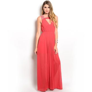 Shop the Trends Womens Sleeveless Gown with Embellishments on Straps
