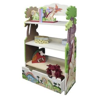 Teamson Kids   Dinosaur Kingdom Bookcase includes 3 shelves and a