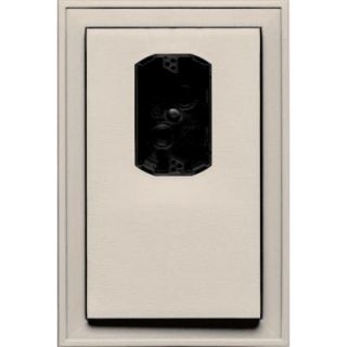 Builders Edge 8.125 in. x 12 in. #048 Almond Jumbo Electrical Mounting Block Offset 130120005048
