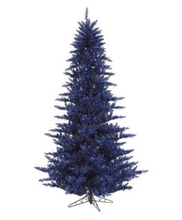 Vickerman 5.5 ft. Navy Blue Fir Unlit Full Christmas Tree   Christmas