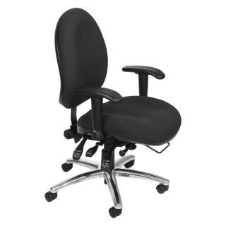 OFM INC Black Fabric Desk Chair, 38 3/4" Overall Height   46KL87|247 206   